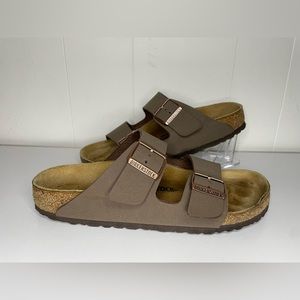 Birkenstock Arizona Leather Lined Mocha Birko-Flor Ladies Sz 9 Men Sz 7